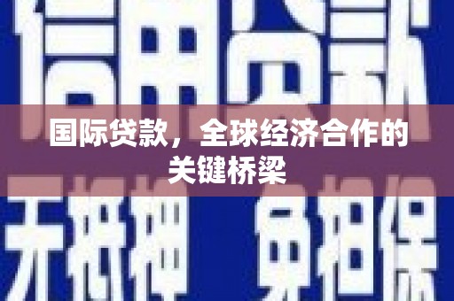 河源国际贷款，全球经济合作的关键桥梁