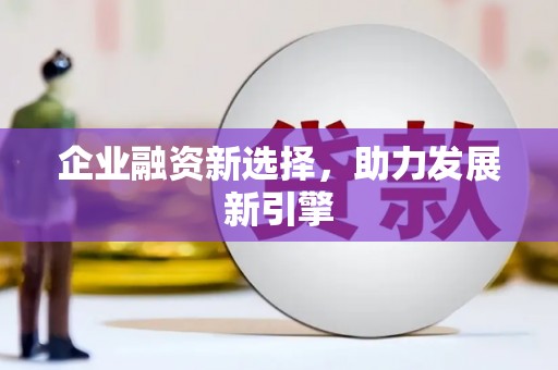 河源企业融资新选择，助力发展新引擎