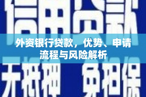 河源外资银行贷款，优势、申请流程与风险解析