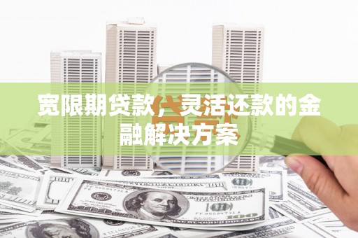 河源宽限期贷款，灵活还款的金融解决方案