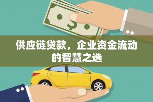 河源供应链贷款，企业资金流动的智慧之选