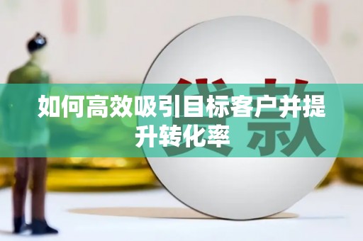 河源如何高效吸引目标客户并提升转化率