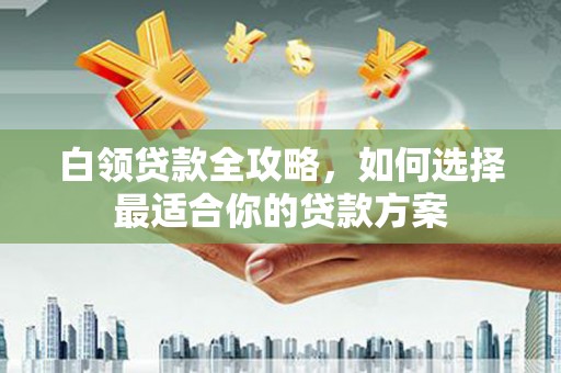 河源白领贷款全攻略，如何选择最适合你的贷款方案